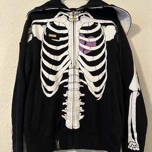 DEAD SERIOUS LRG FULL ZIP SKELETON HOODIE